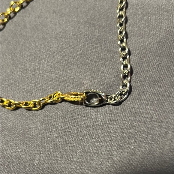 NWT AUTHENTIC Coach Gold and Silver Women's Necklace WITH LOGO - Picture 3 of 6